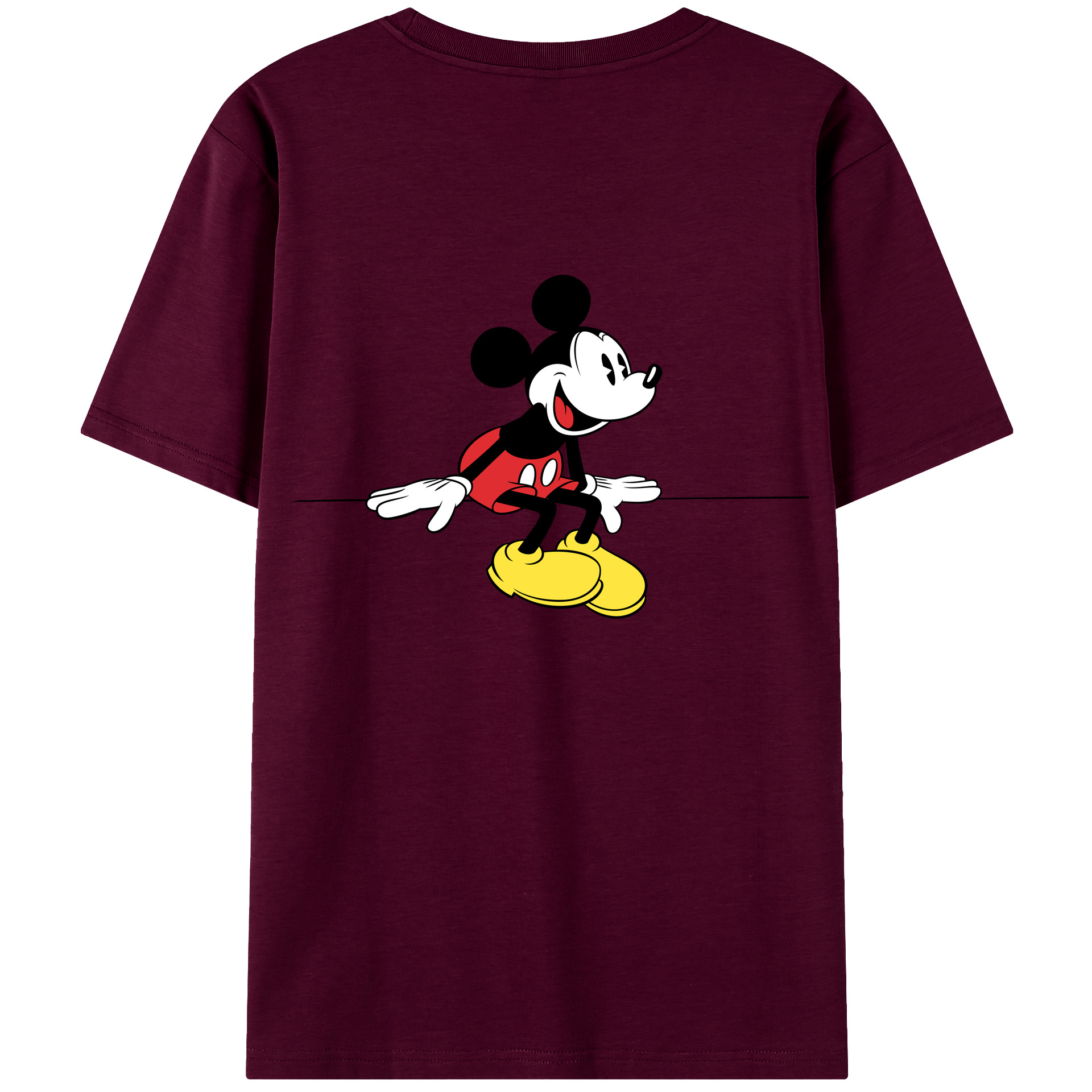 （画像用） ミッキーマウス Mickey Mouse レディース半袖Tシャツ(バックプリント)